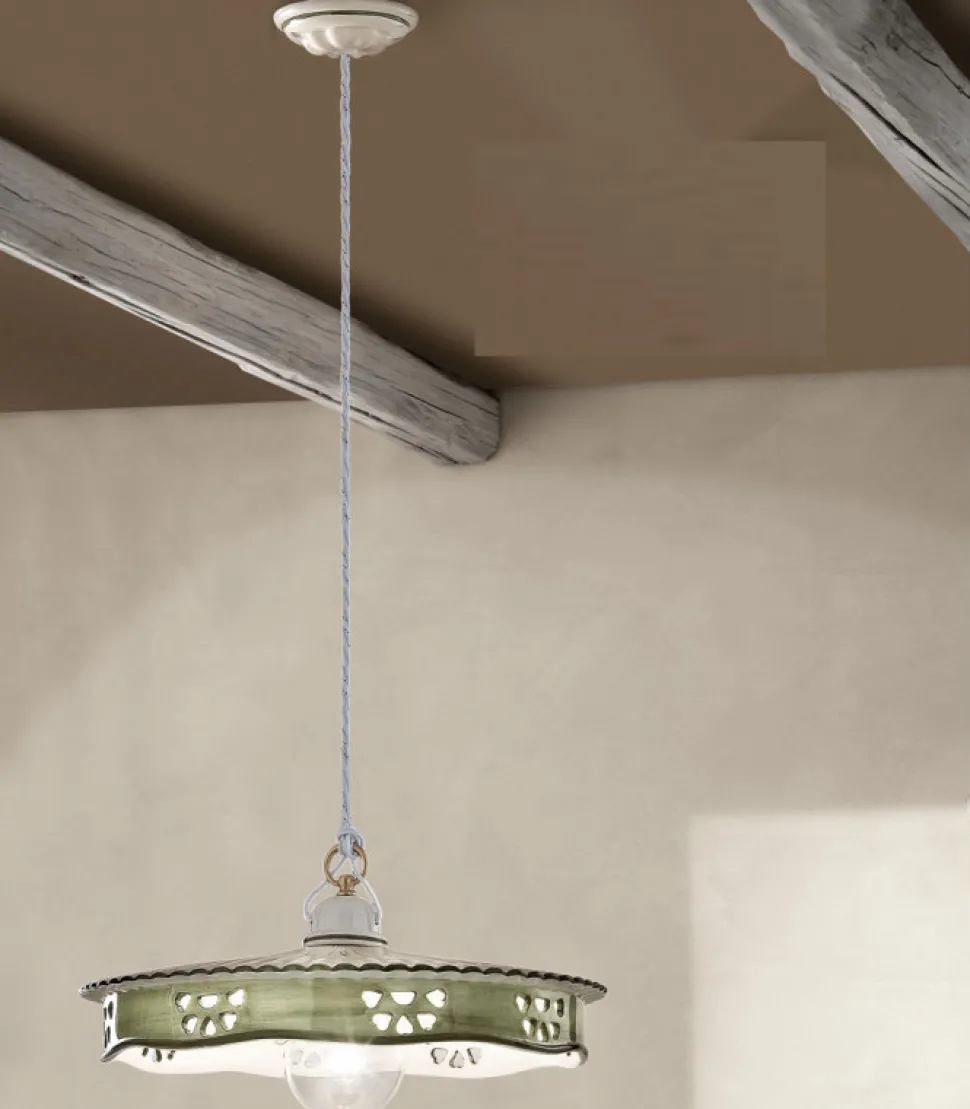 Alessandria Sospensione, Con Fili Di Diversi Colori Sul Paraluce