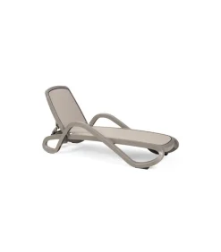 Alfa, Lettino Prendisole In Polipropilene E Tessuto