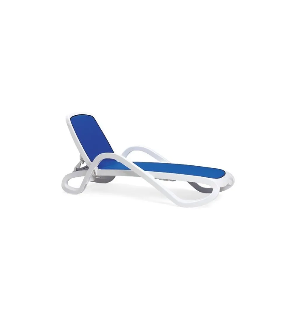 Alfa, Lettino Prendisole In Polipropilene E Tessuto