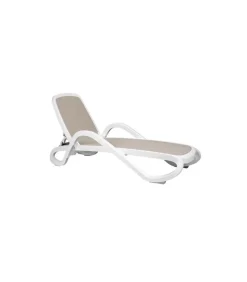 Alfa, Lettino Prendisole In Polipropilene E Tessuto