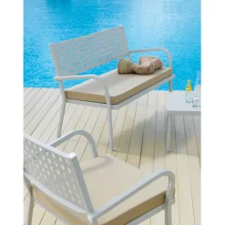 Alice Dv Divanetto In Acciaio Zincato Con Braccioli