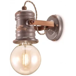 Applique In Ceramica Smaltata Effetto Retro, Realizzata In Italia Da Ferroluce.