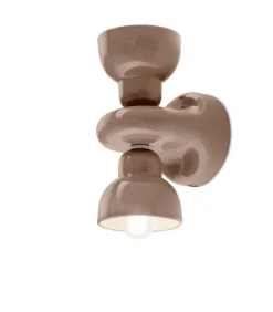Applique In Ceramica Smaltata Di Ferroluce, Realizzata Interamente In Italia.