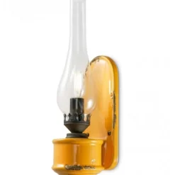 Applique Italiana, Brasilia Di Ferroluce, Realizzata In Ceramica Con Finiture Anticate Effetto Vintage.