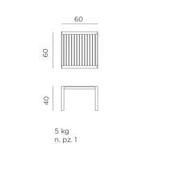 Aria 60 Tavolino Quadrato Design Per Esterni
