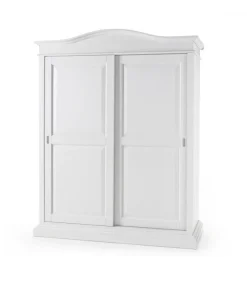 Armadio 2 Antra Scorrevoli Laccato Bianco Opaco Di Classico Italiano