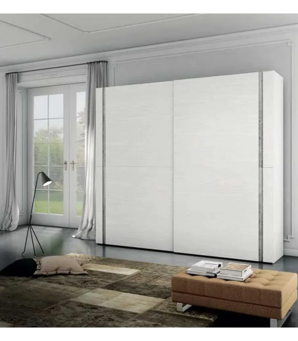 Armadio A 2 Ante Maxi Scorrevoli Gold 16, 100% Made In Italy.