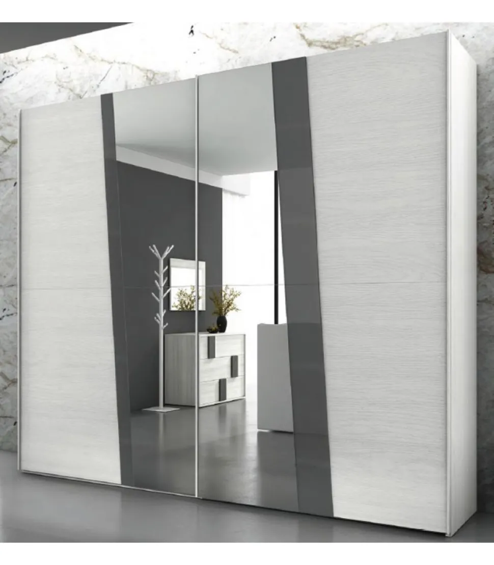 Armadio A 2 Ante Scorrevoli Cleo 05, 100% Made In Italy.