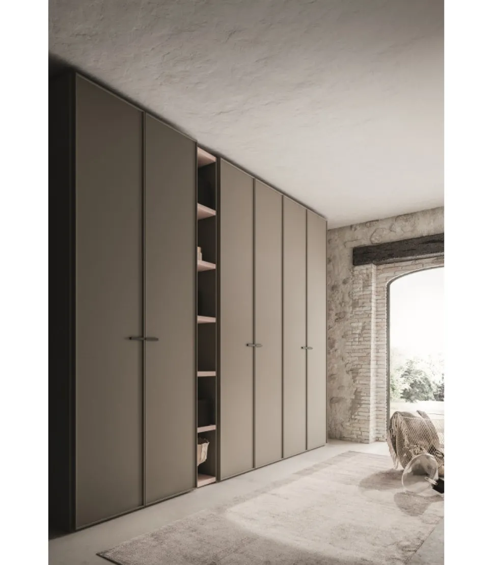 Armadio Con Anta Cornice E Libreria