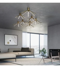 Aster, Lampada A Soffitto A 6 Luci Media