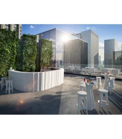 Bancone Bar Frozen Desk Di Plust, Realizzato In Polietilene Per L'Outdoor. Made In Italy.