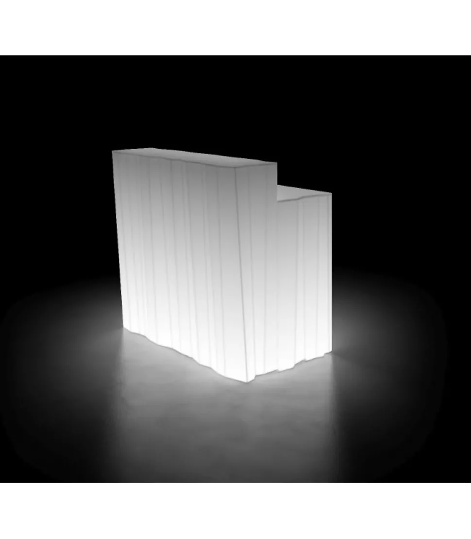 Bancone Bar Frozen Desk Di Plust, Realizzato In Polietilene Per L'Outdoor. Made In Italy.