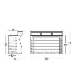 Bartolomeo Desk, Il Bancone Bar Di Plust, Realizzato Interamente In Italia In Polietilene Rinforzato In Acciaio.
