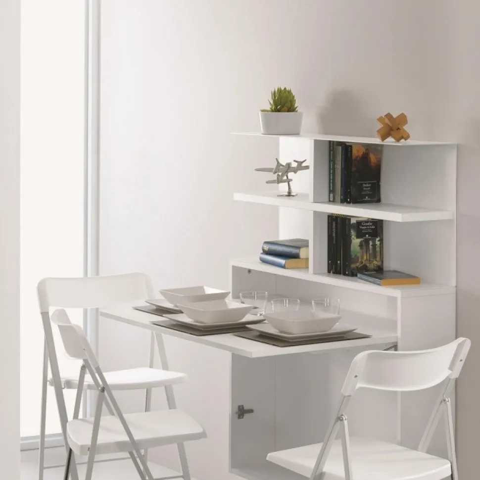 Bureau, La Libreria Da Fissare A Parete In Metallo E Legno