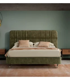 Camelia, Letto Imbottito E Rivestito Con Contenitore.