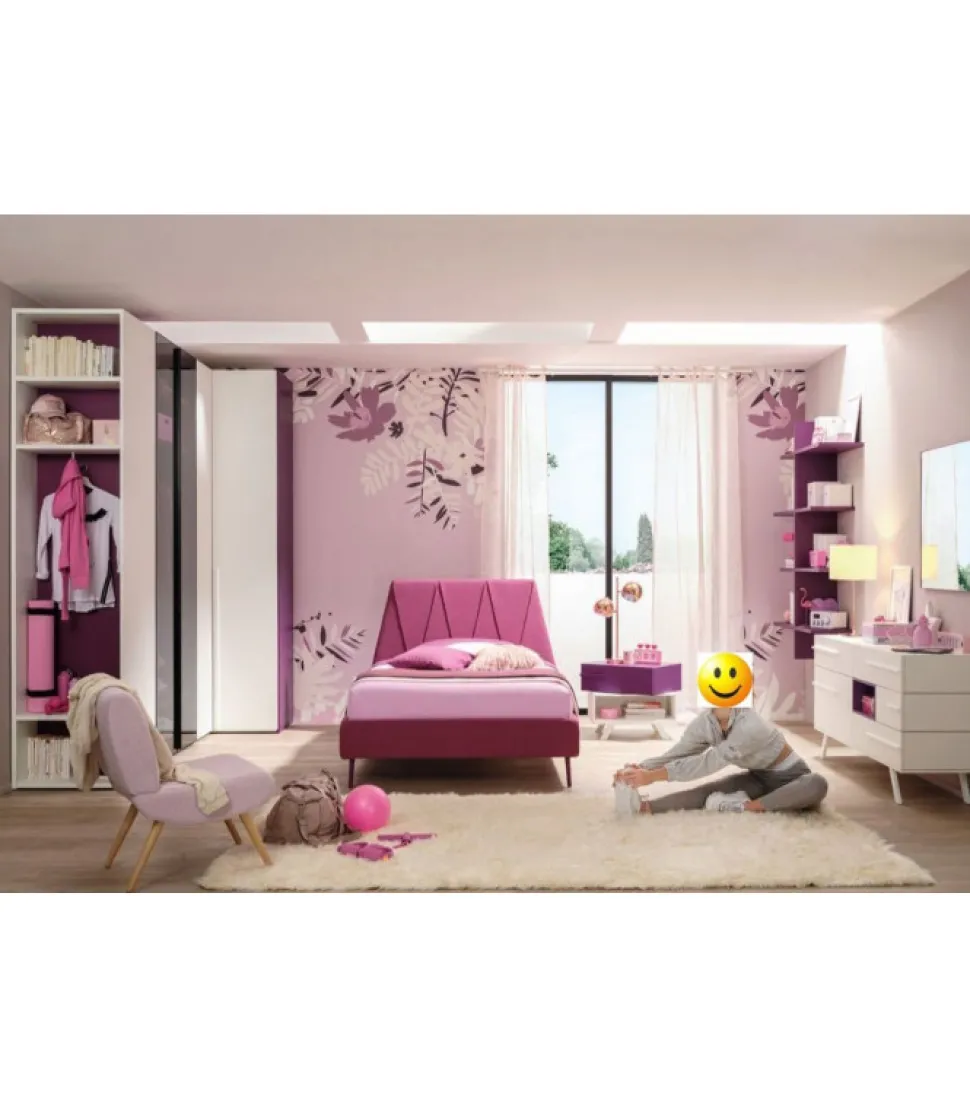 Camera Da Letto Componibile Yc312 Di Moretti Compact, Scegli Tu Gli Elementi E Il Loro Colore.