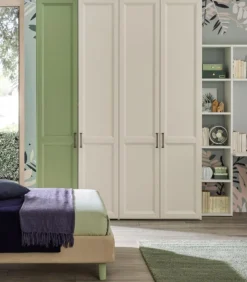 Camera Da Letto Vg303 Di Moretti Compact, Con Letto Imbottito E Rivestito In Ecopelle O In Tessuto.