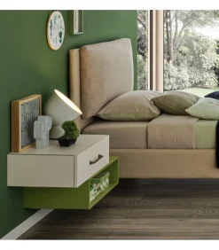 Camera Da Letto Vg303 Di Moretti Compact, Con Letto Imbottito E Rivestito In Ecopelle O In Tessuto.