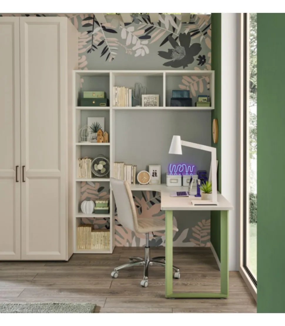 Camera Da Letto Vg303 Di Moretti Compact, Con Letto Imbottito E Rivestito In Ecopelle O In Tessuto.