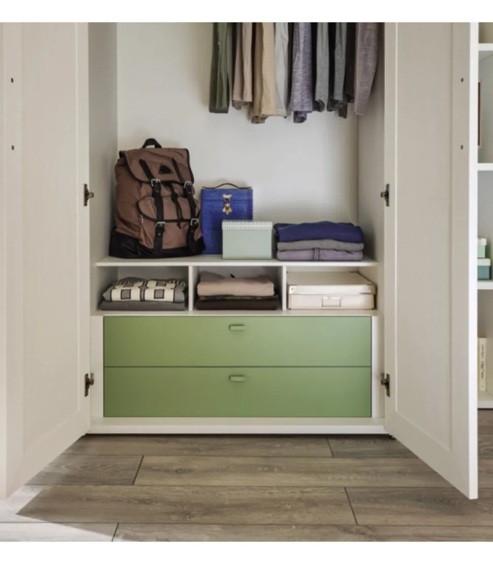 Camera Da Letto Vg303 Di Moretti Compact, Con Letto Imbottito E Rivestito In Ecopelle O In Tessuto.