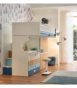 Cameretta Componibile Con Letto A Soppalco - Modello Kc511