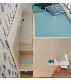 Cameretta Componibile Con Letto A Soppalco - Modello Kc511