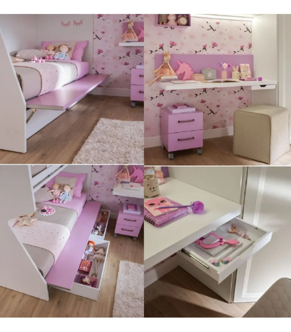 Cameretta Componibile Kc513: Il Tuo Spazio Bambini Ottimizzato Con Stile