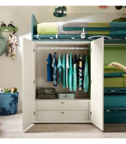 Cameretta Componibile Kc509 Con 2 Letti Estraibili E 3 Comodi Posti Letto