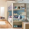 Cameretta Componibile Kc506: Letto A Castello Con Meccanismo Facile E Libreria A Giorno