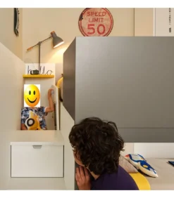 Cameretta Componibile Modello Kc507 - Letto A Castello Con Armadio Attrezzato