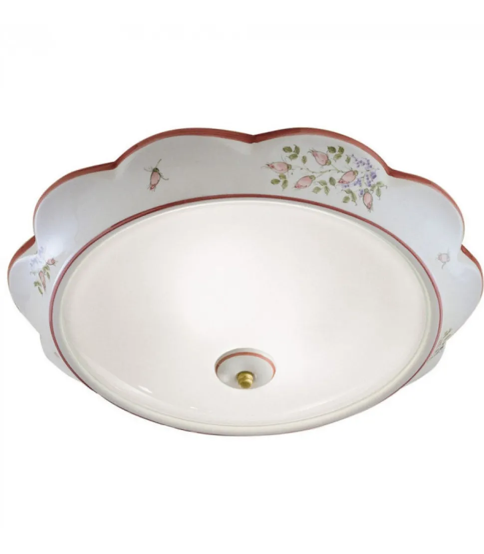 Capua Plafoniera, Con Fili Di Diversi Colori Sul Paraluce