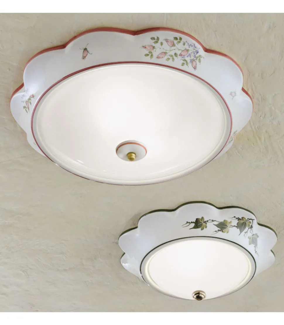 Capua Plafoniera, Con Fili Di Diversi Colori Sul Paraluce