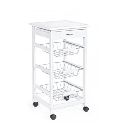 Carrello Cucinasmall Chef 3 Cassettiest-1 Cassetto Bianco