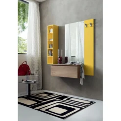 Cassettiera Pensile Con 1 Cassetto L.85 P.32 H.32 Cm. Ideale Per Ingresso - Made In Italy