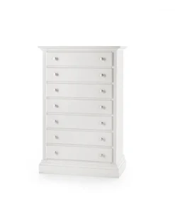 Cassettiera Settimino In Legno Laccato Bianco Opaco