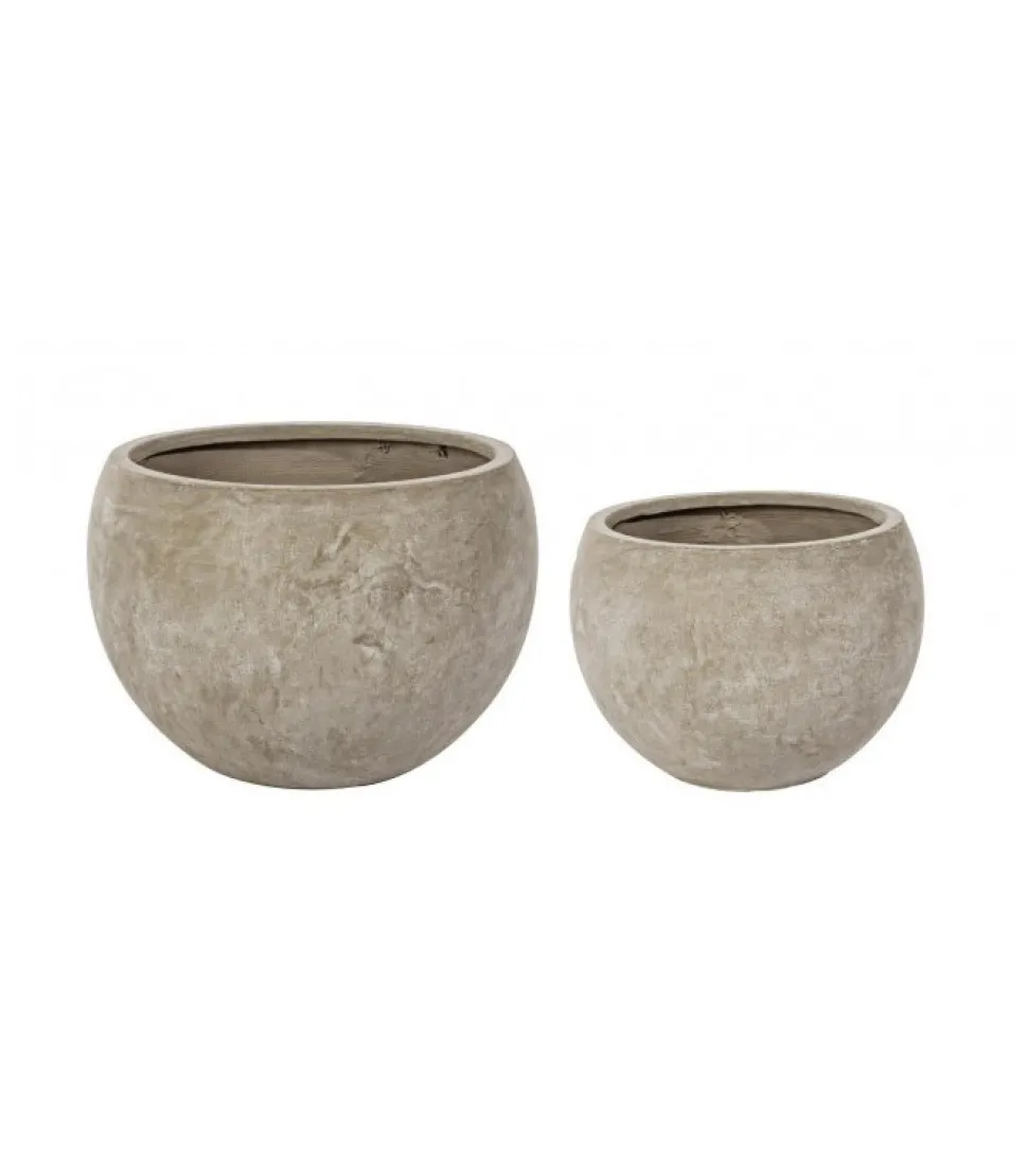 Cement Sfera Set 2 Vasi