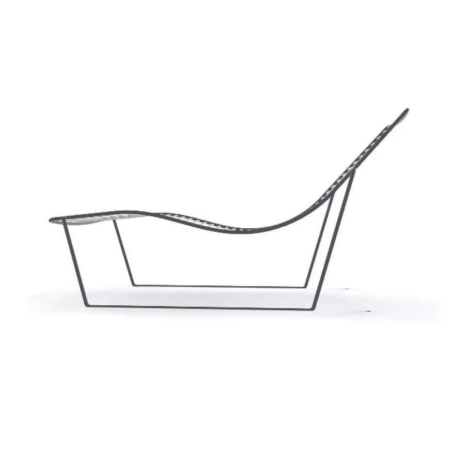 Chaise Longue Link C In Metallo Colorato Di Gradevole Design E Confortevole