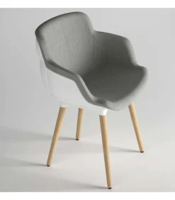 Choppy Sleek Bl Con Gambe In Legno Di Faggio.