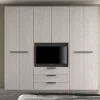 Cleo 14, Armadio Con Porta Tv 100% Made In Italy.