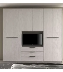 Cleo 14, Armadio Con Porta Tv 100% Made In Italy.
