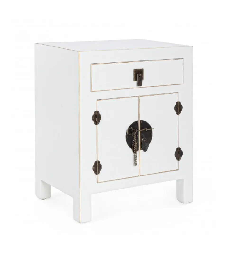 Comodino 2A-1C Pechino Bianco