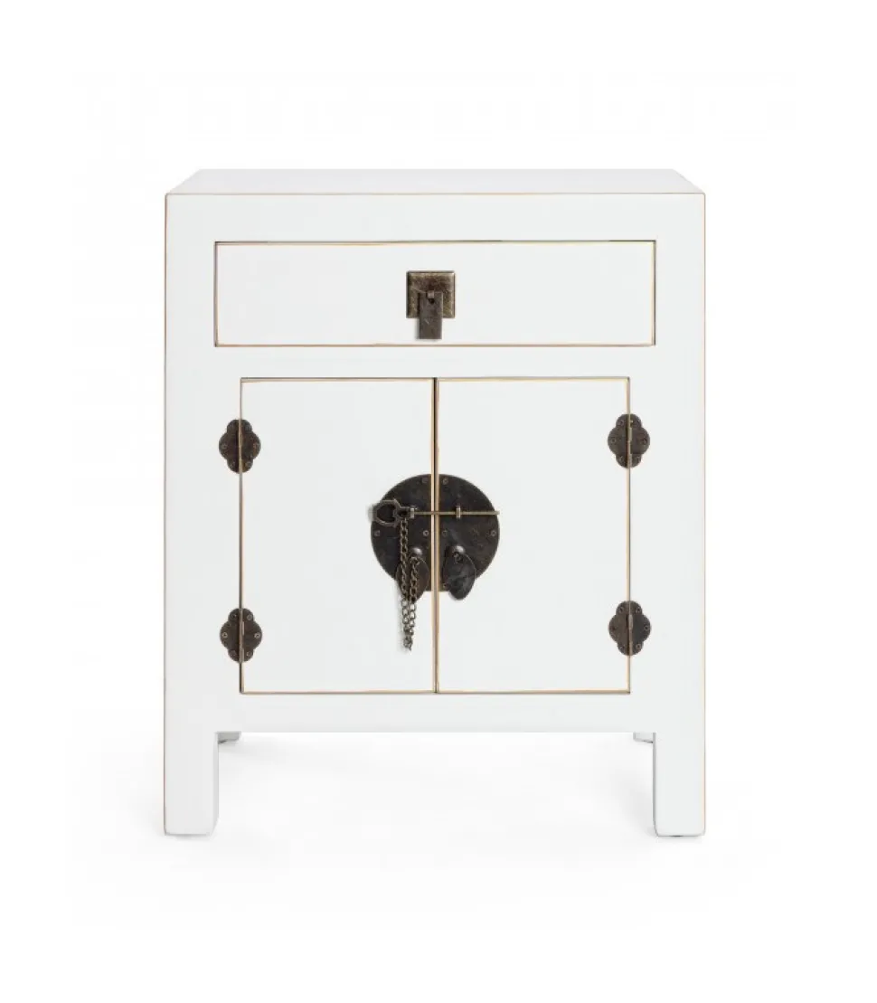 Comodino 2A-1C Pechino Bianco