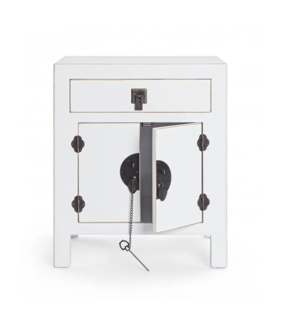 Comodino 2A-1C Pechino Bianco