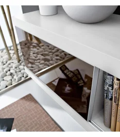 Composizione Ingresso Con Pensile Anta Scorrevole, Specchiera E Copiia Appendiabiti A Parete - L.88,2 Cm- Art.662/663