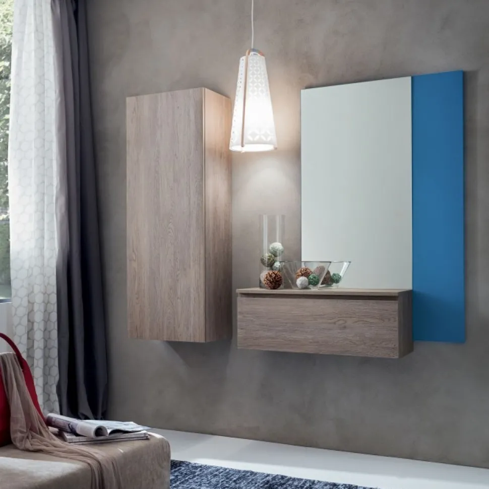 Composizione Ingresso Con Pensile Guardaroba E Specchiera Art 632