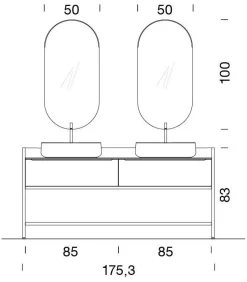 Composizione Per Il Bagno Bd003 Di Compab, Realizzata Interamente In Italia.