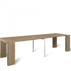 Consolle Allungabile Party Rovere Naturale, Diventa Un Comodo Tavolo