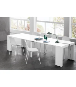 Consolle Allungabile Party Bianco, Diventa Un Comodo Tavolo
