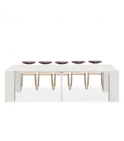 Consolle Allungabile Party Bianco, Diventa Un Comodo Tavolo