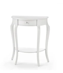 Consolle In Legno Massello Laccato Bianco Opaco